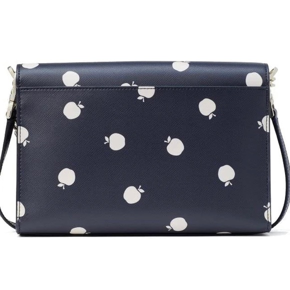 Kate Spade Carson Orchard Toss Blue Apple Print Convertible Crossbody Handbag 🍎 - Picture 2 of 15